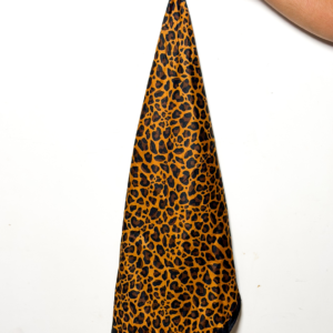Orange and black leopard print bandana
