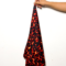 Black bandana with printed red and yellow tribal flame design